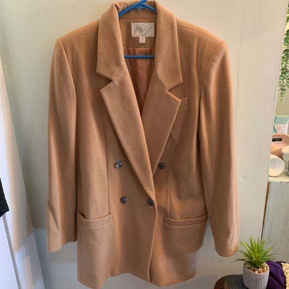 Lord & Taylor Jackets & Blazers - •Lord & Taylor• Beige Wool Cashmere Peacoat